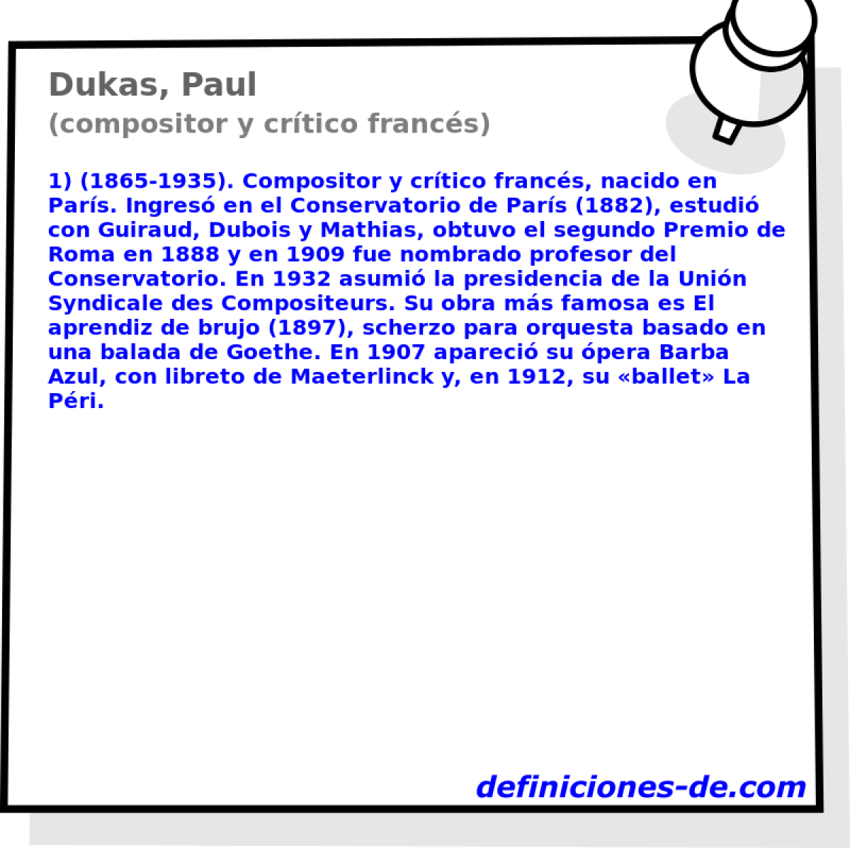 Dukas, Paul (compositor y crtico francs)