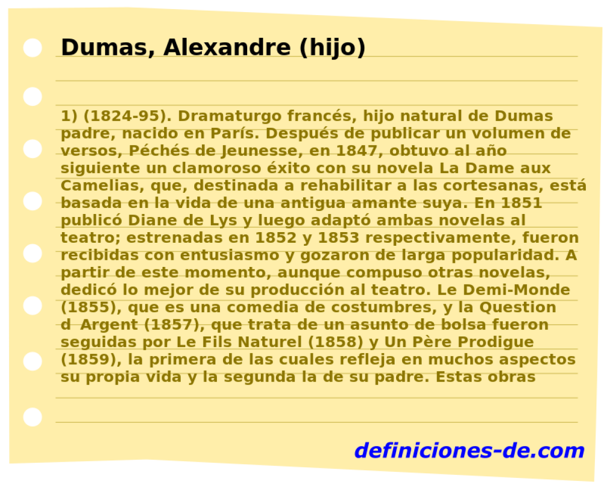 Dumas, Alexandre (hijo) 