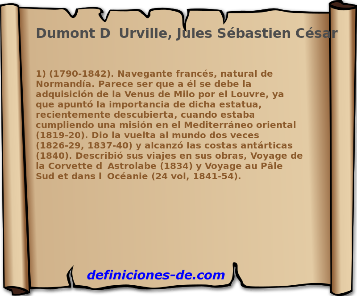 Dumont DUrville, Jules Sbastien Csar 