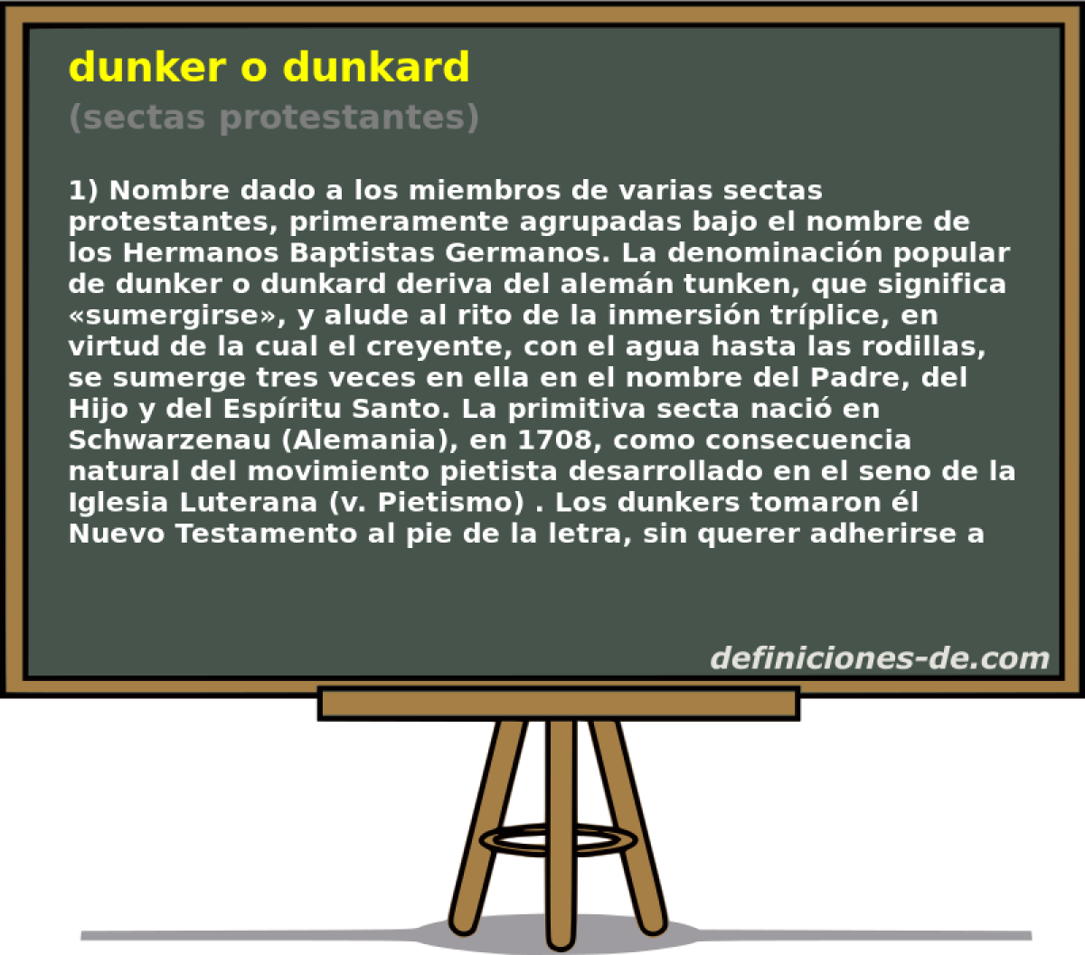 dunker o dunkard (sectas protestantes)