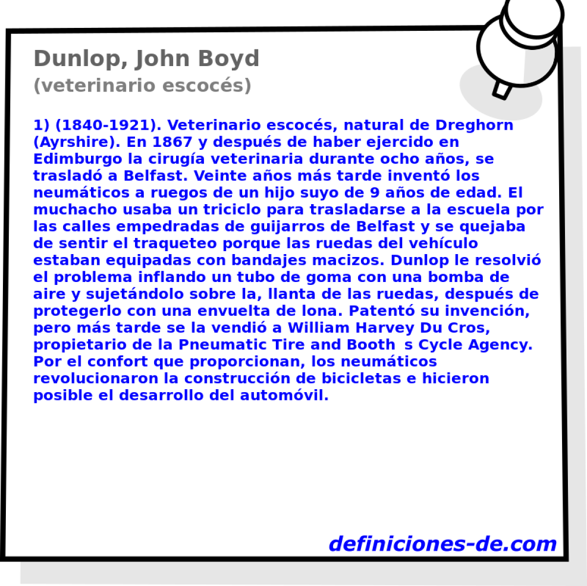 Dunlop, John Boyd (veterinario escocs)