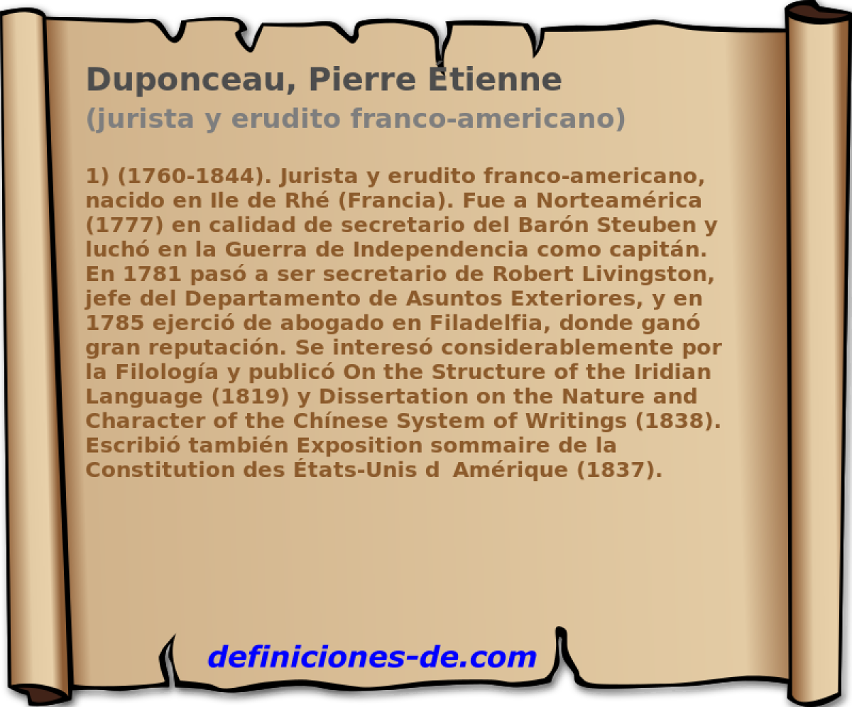 Duponceau, Pierre tienne (jurista y erudito franco-americano)