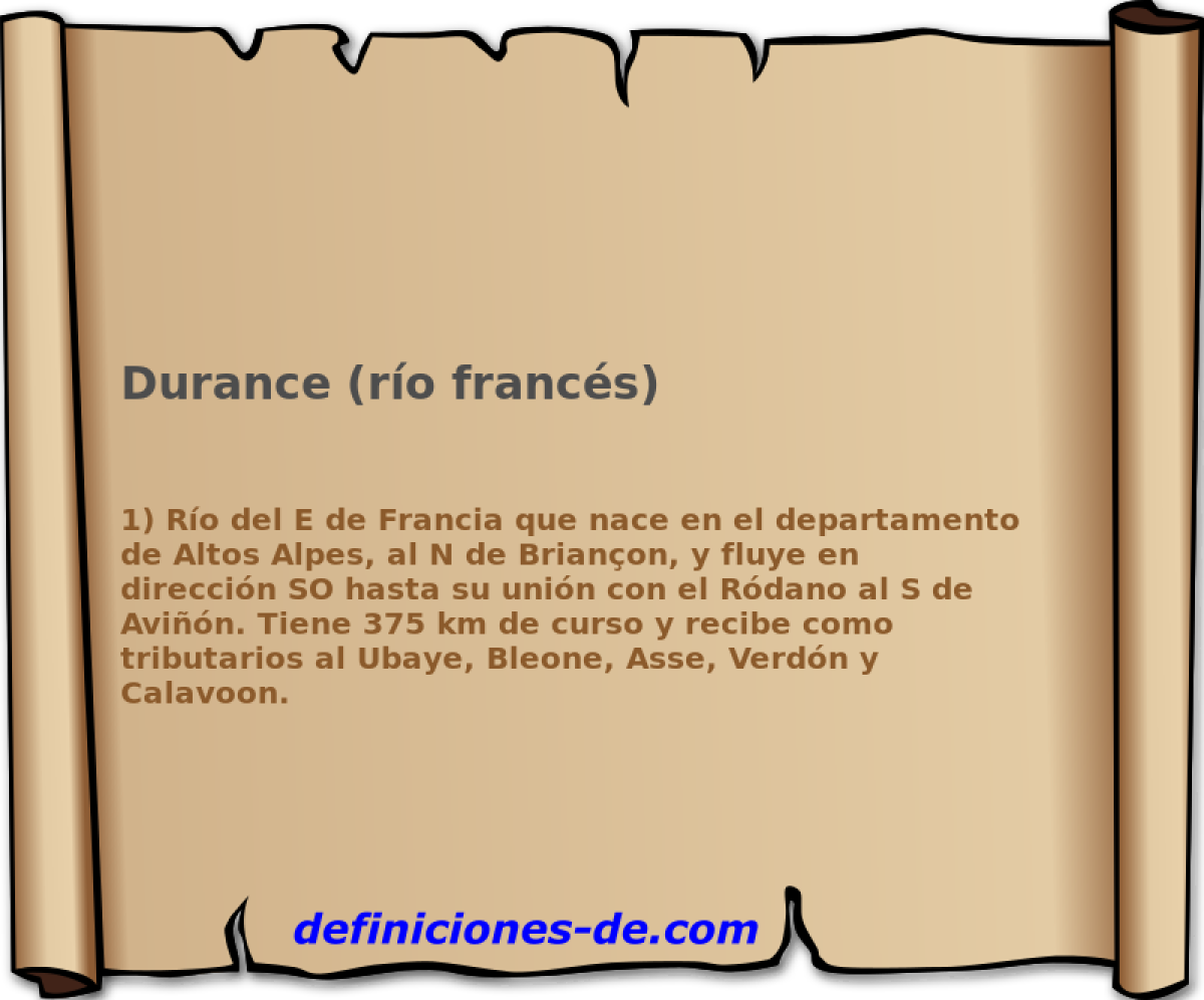 Durance (ro francs) 