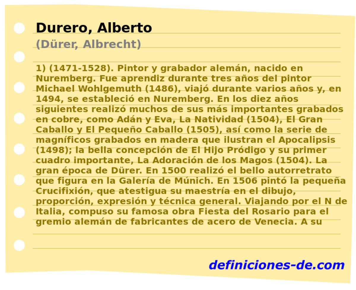 Durero, Alberto (Drer, Albrecht)