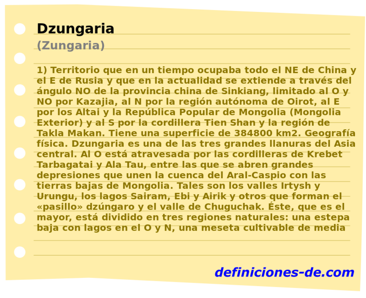 Dzungaria (Zungaria)