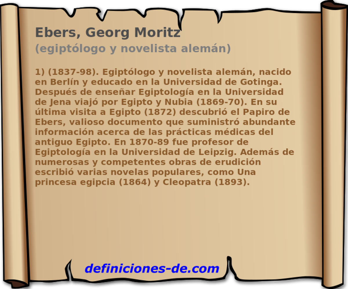 Ebers, Georg Moritz (egiptlogo y novelista alemn)