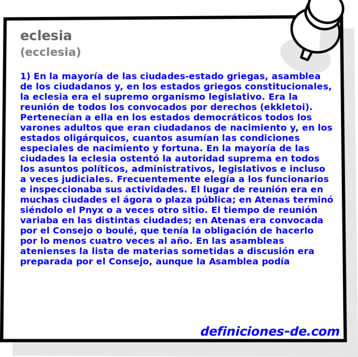 eclesia (ecclesia)
