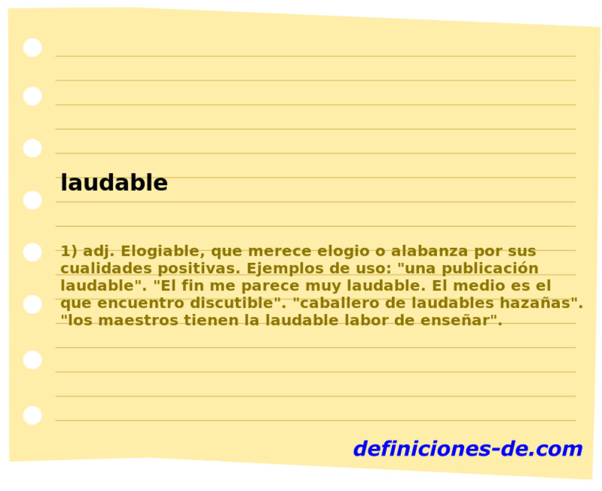 laudable 