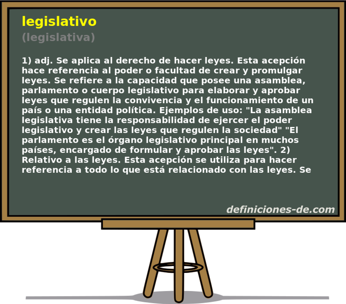 legislativo (legislativa)