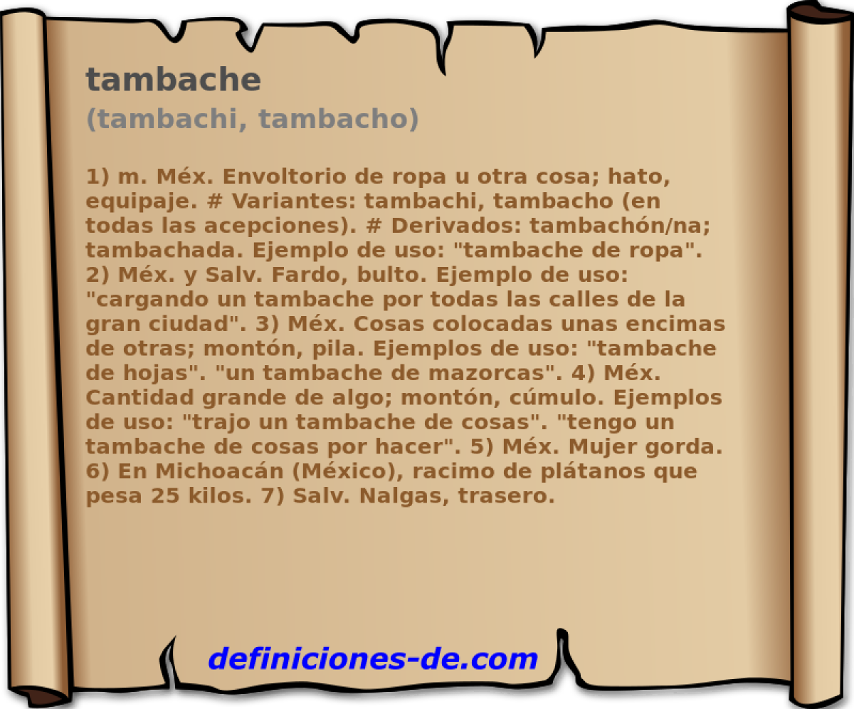 tambache (tambachi, tambacho)