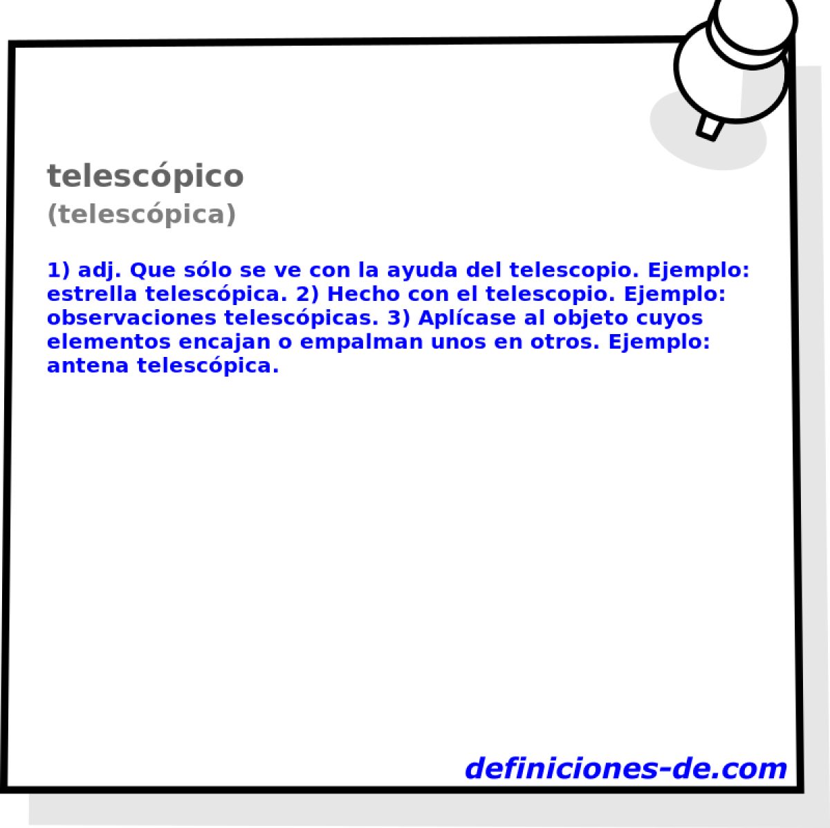 telescpico (telescpica)