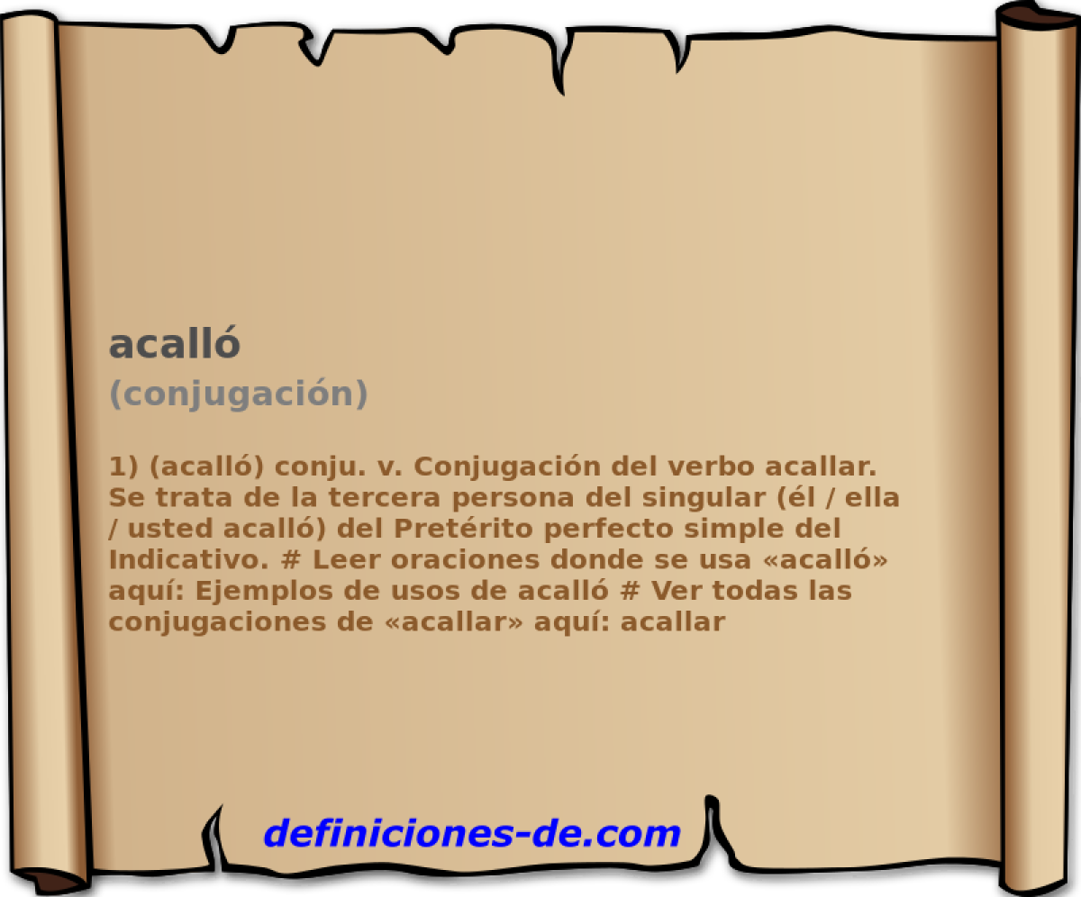 acall (conjugacin)