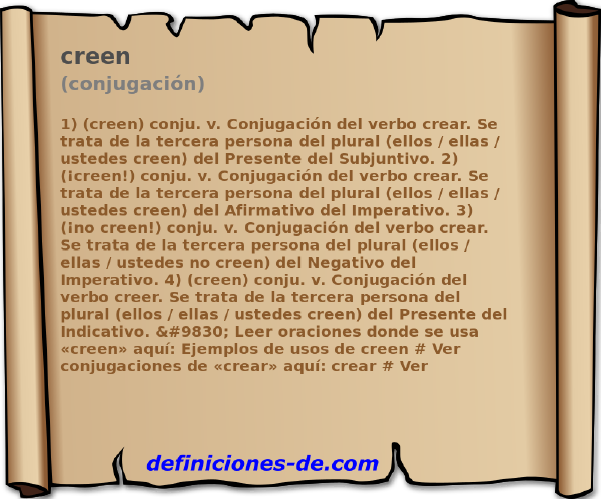 creen (conjugacin)