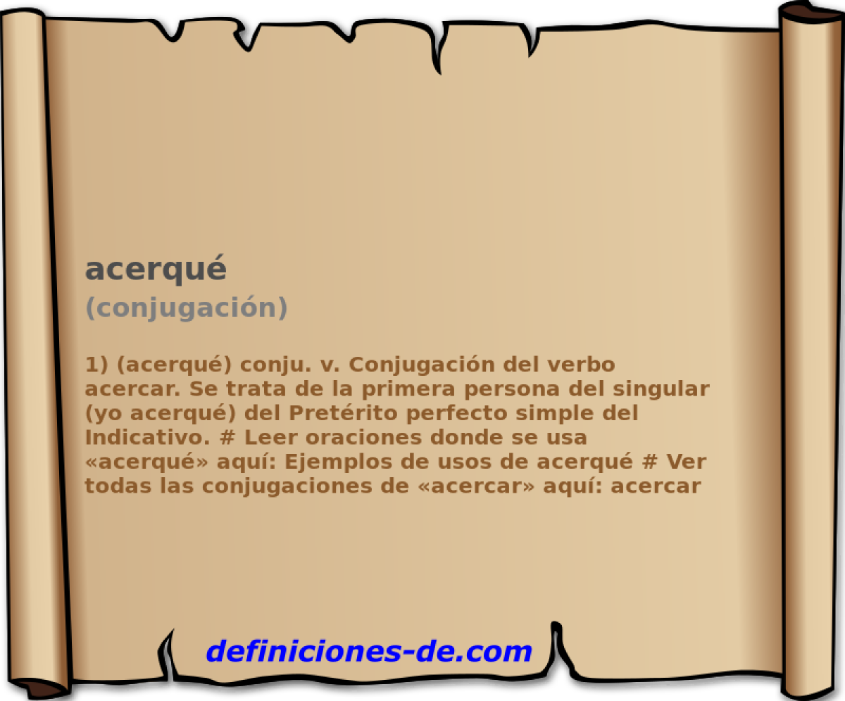 acerqu (conjugacin)