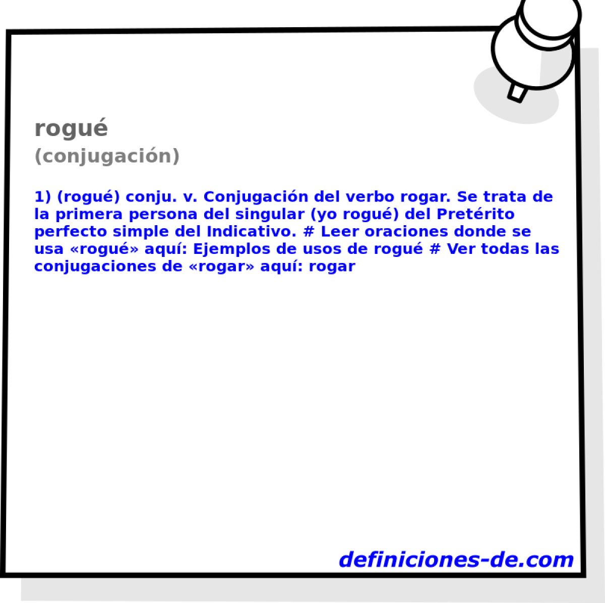 rogu (conjugacin)