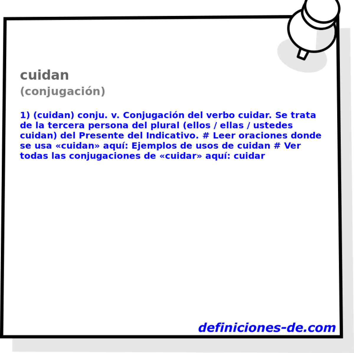 cuidan (conjugacin)