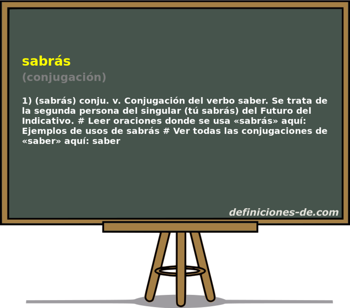 sabrs (conjugacin)