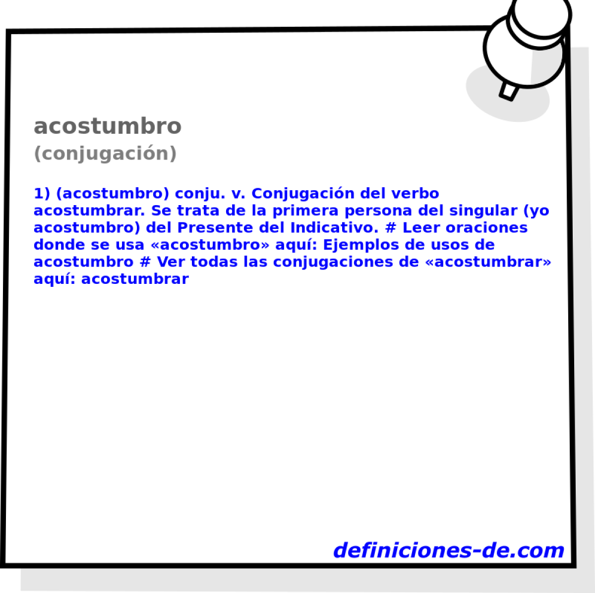 acostumbro (conjugacin)