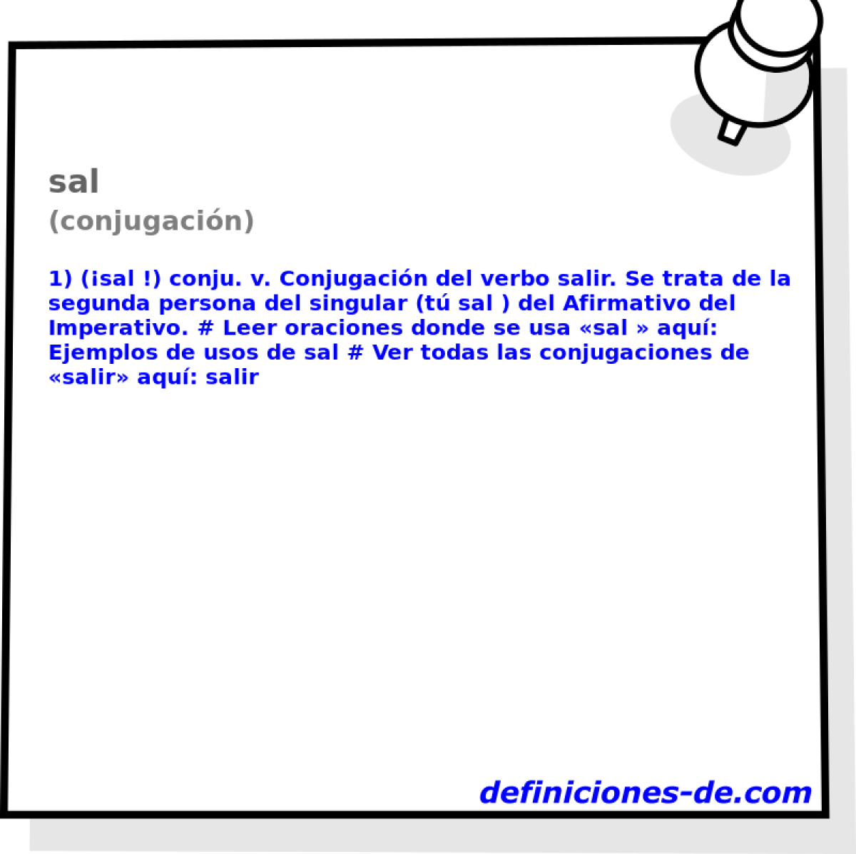 sal  (conjugacin)