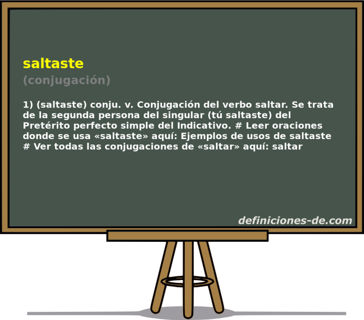 saltaste (conjugacin)