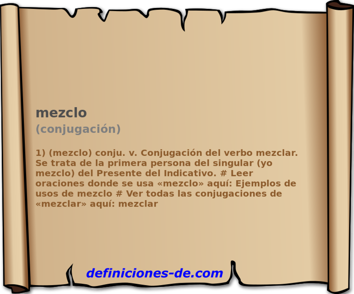 mezclo (conjugacin)