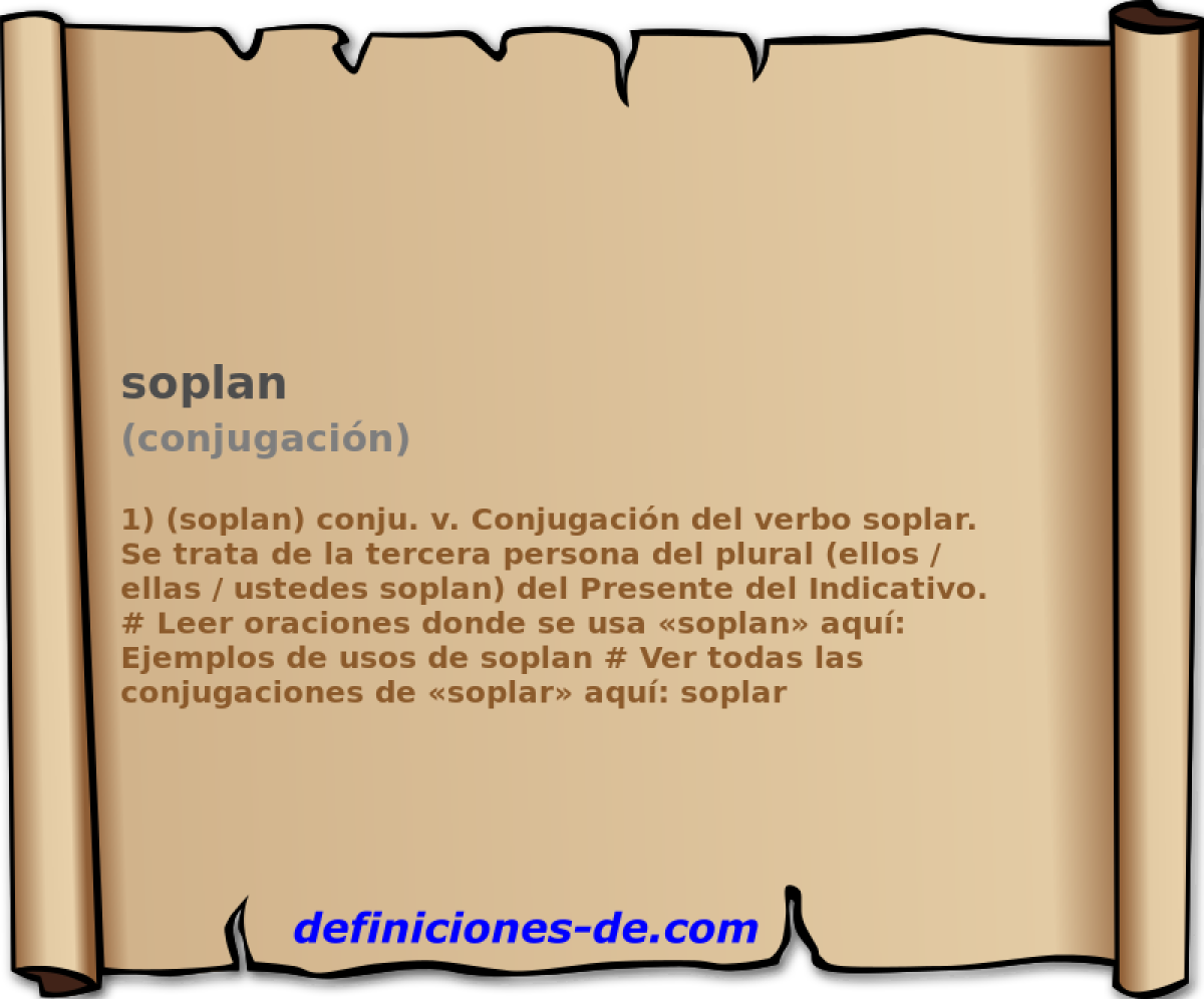 soplan (conjugacin)