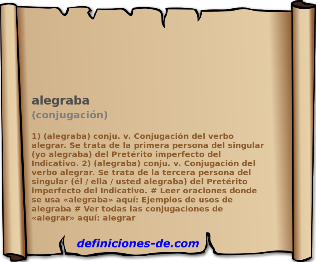 alegraba (conjugacin)