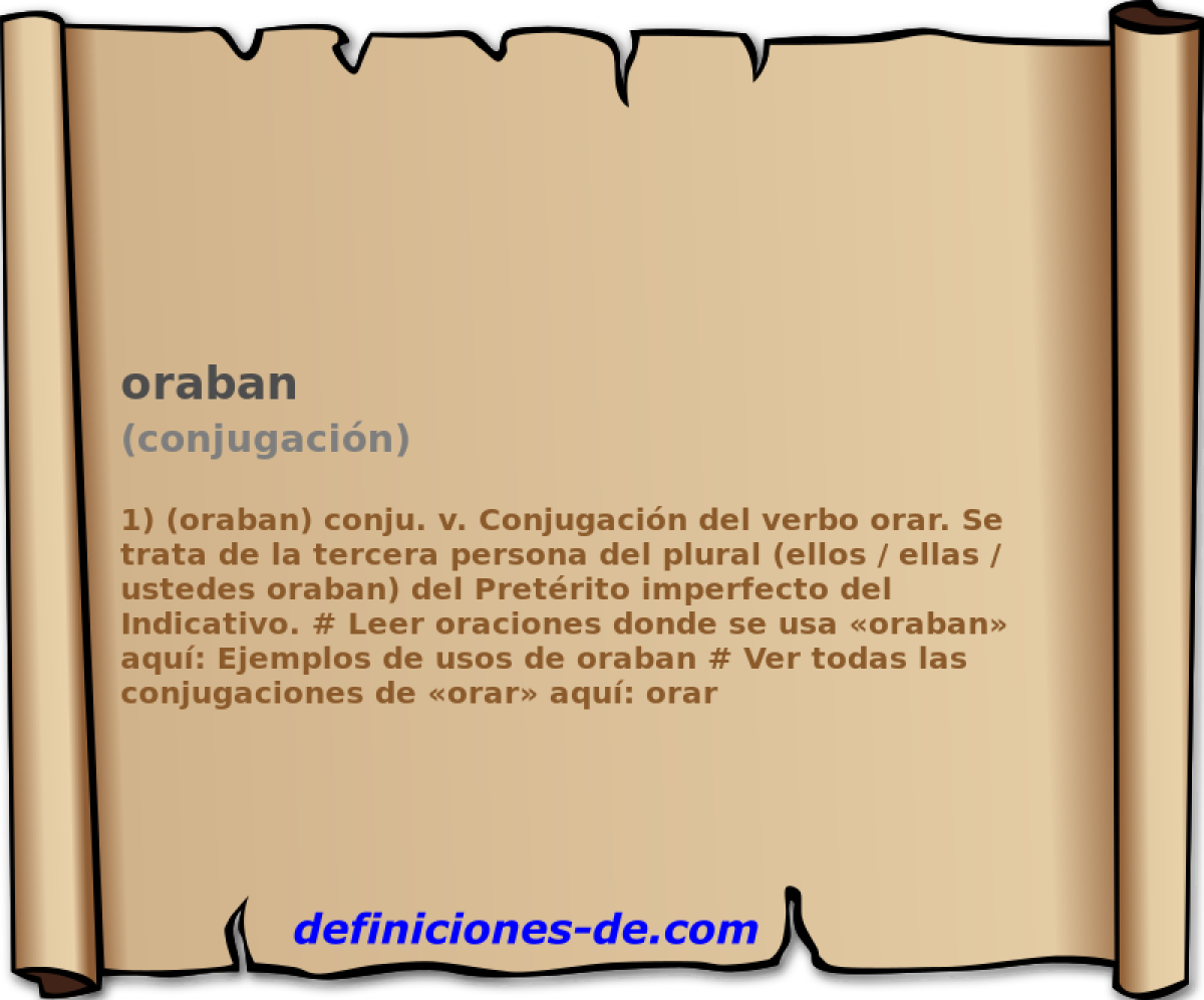 oraban (conjugacin)