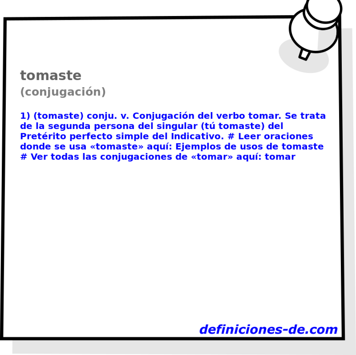 tomaste (conjugacin)