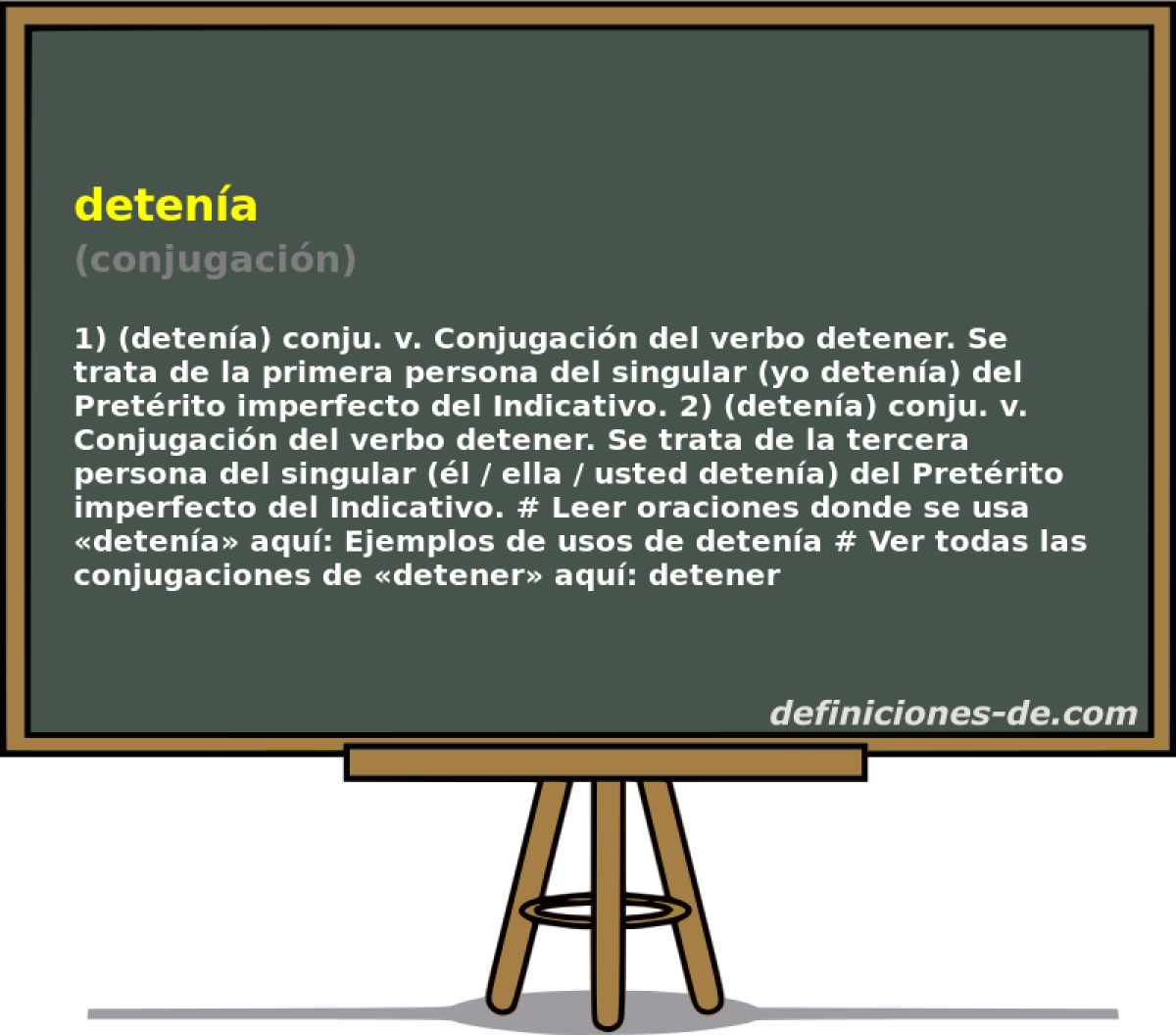 detena (conjugacin)