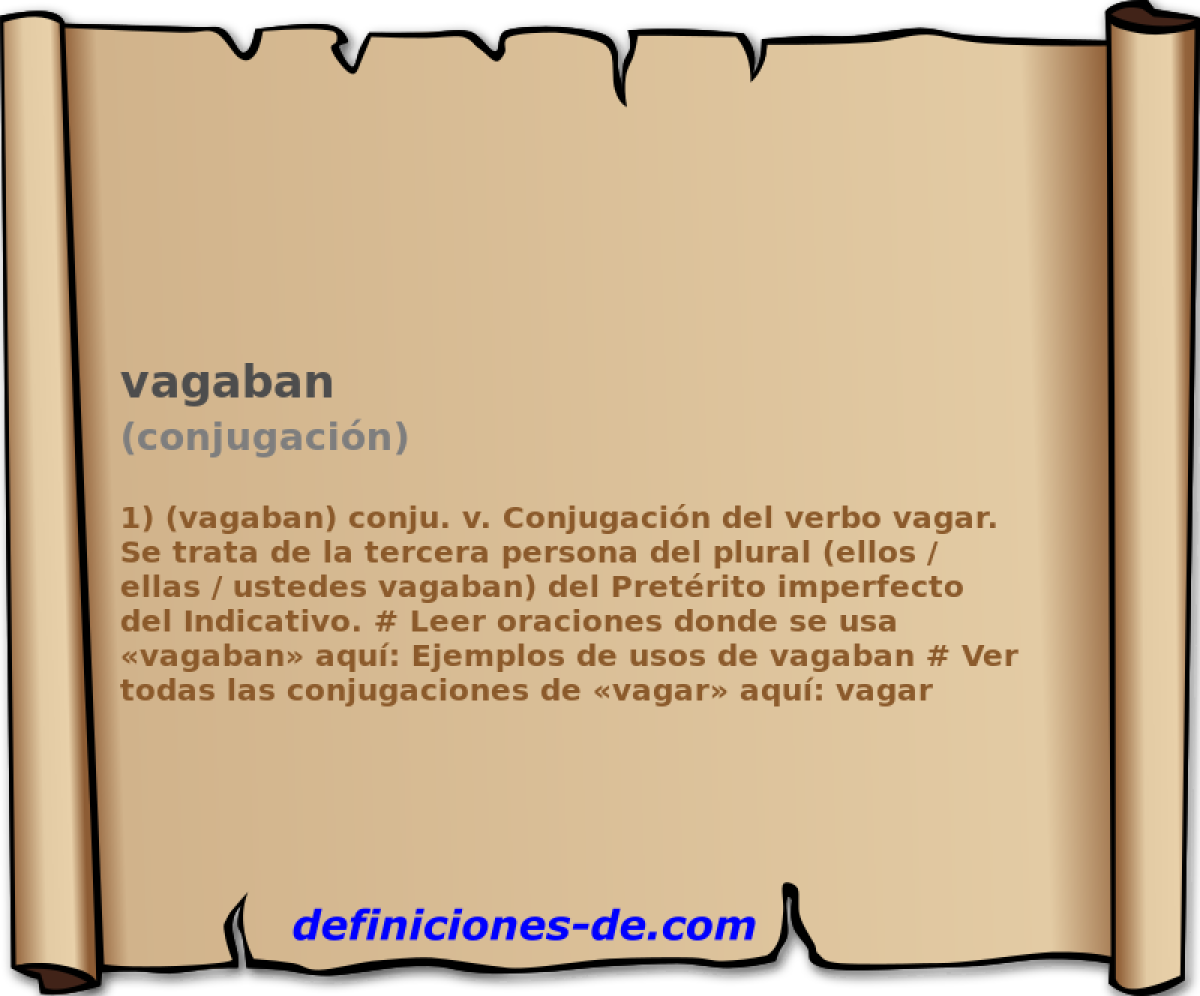 vagaban (conjugacin)