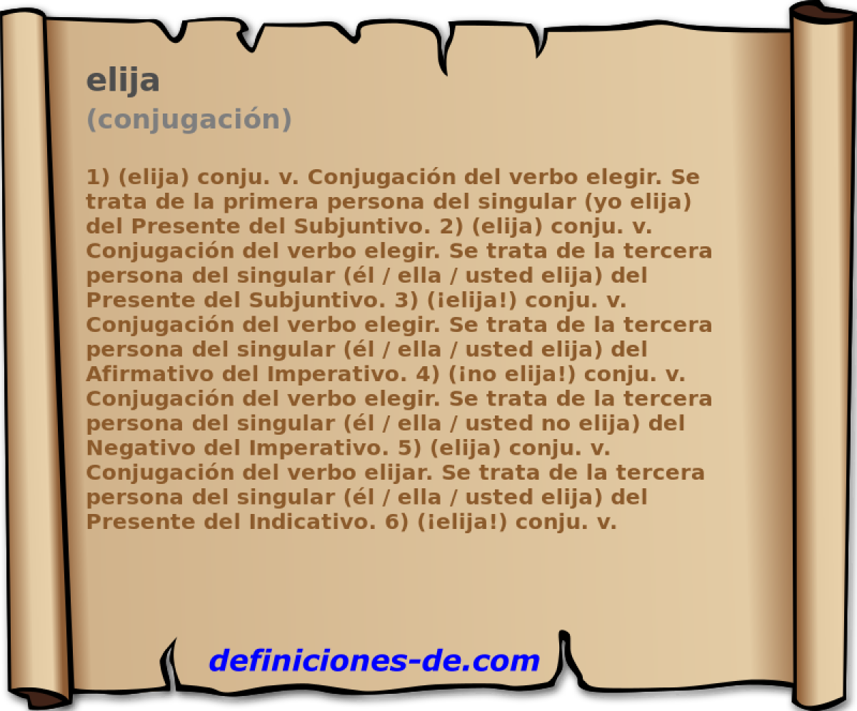 elija (conjugacin)