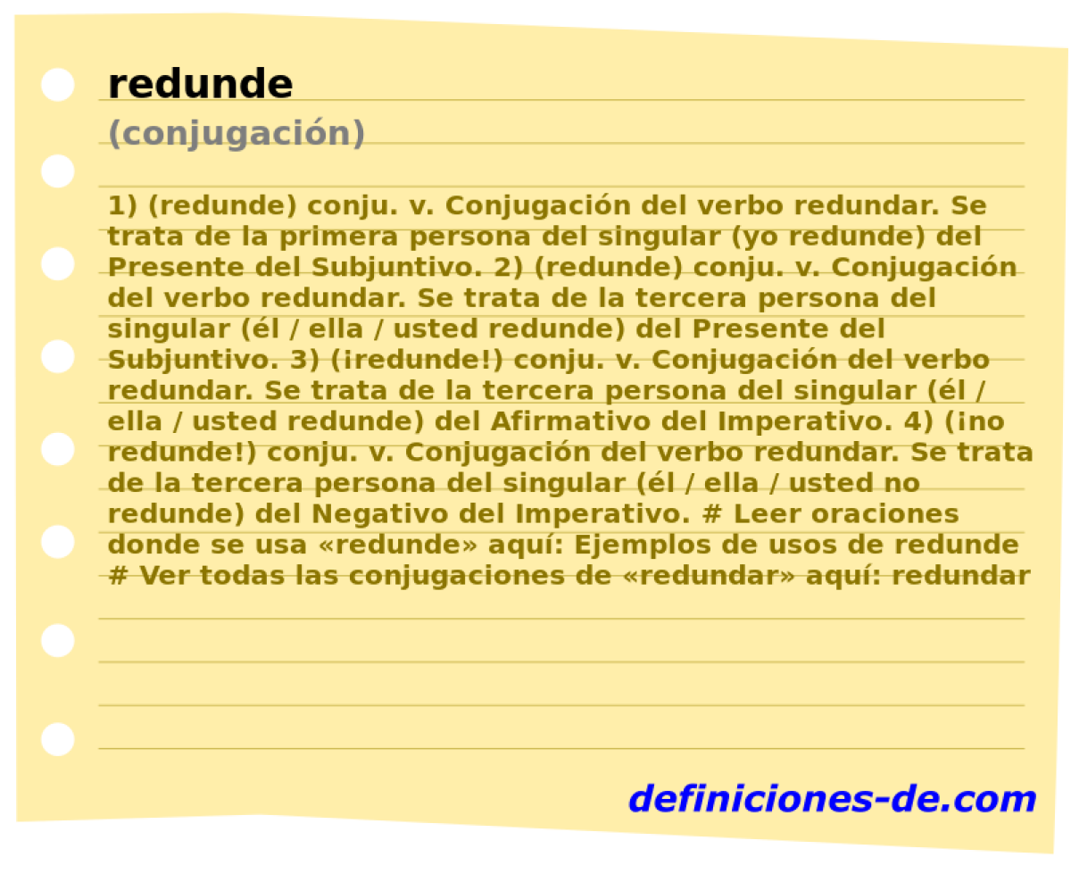 redunde (conjugacin)