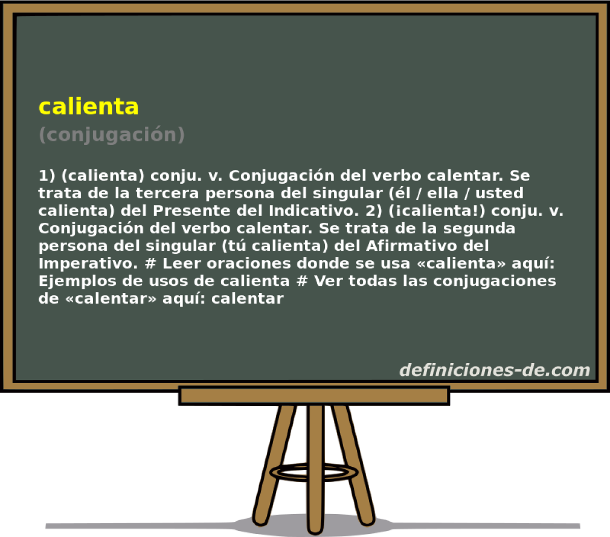calienta (conjugacin)