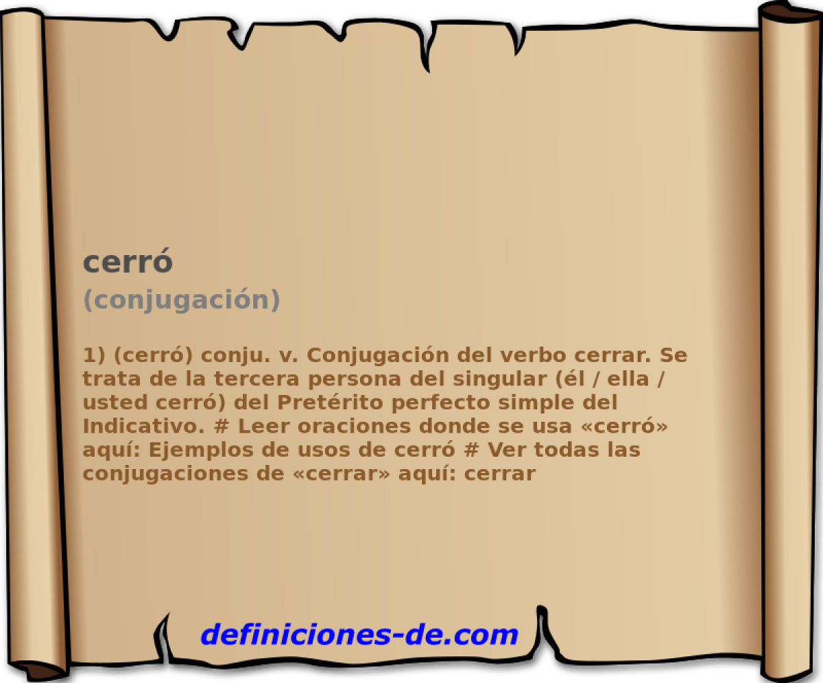 cerr (conjugacin)