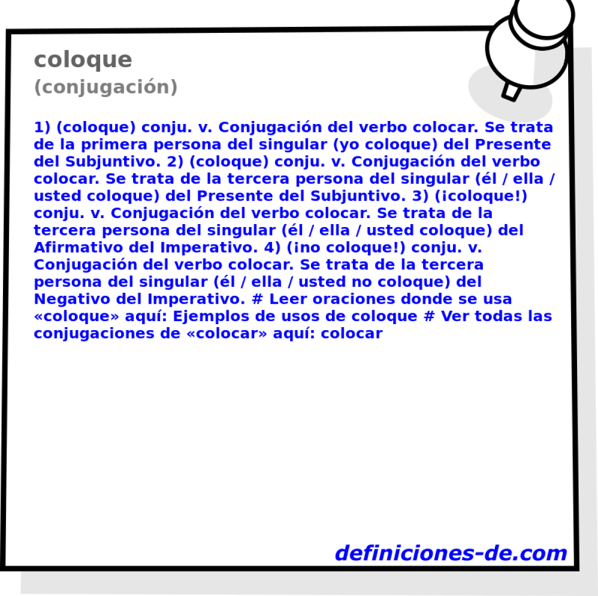 coloque (conjugacin)