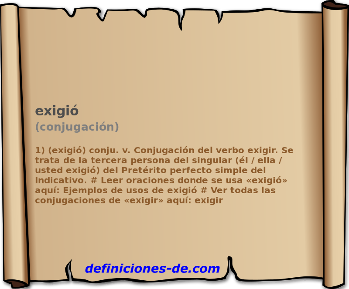 exigi (conjugacin)