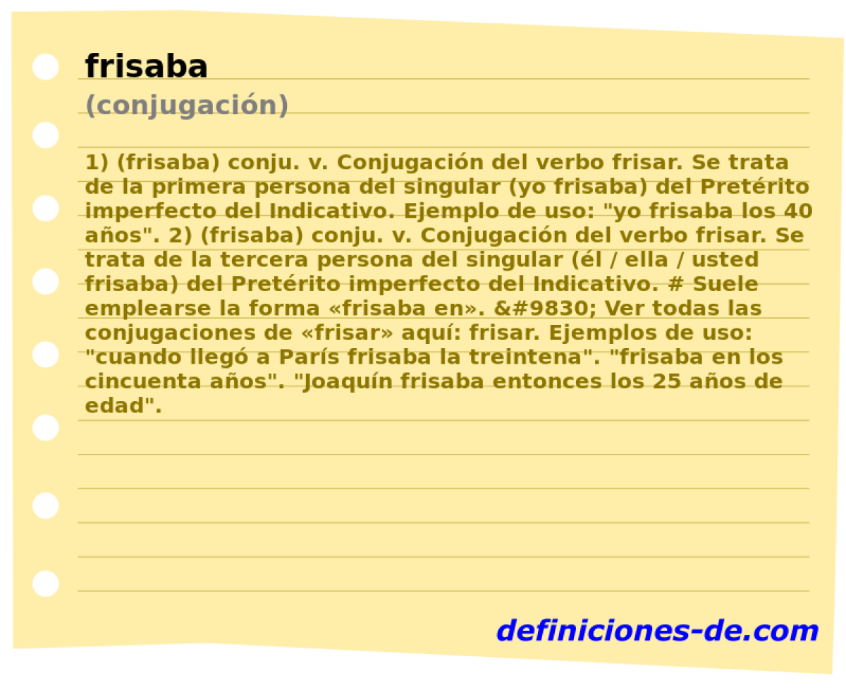 frisaba (conjugacin)