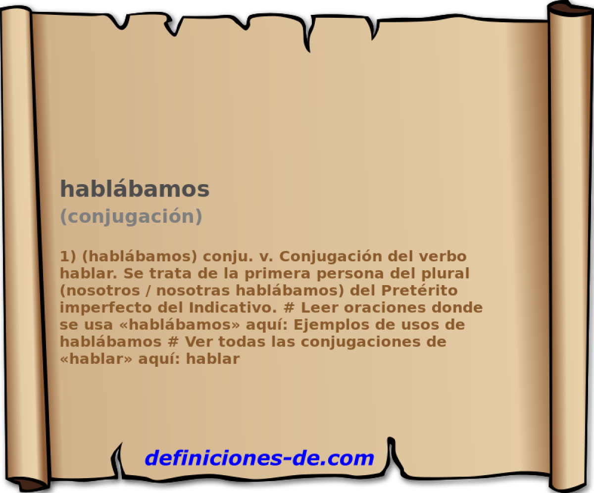 hablbamos (conjugacin)