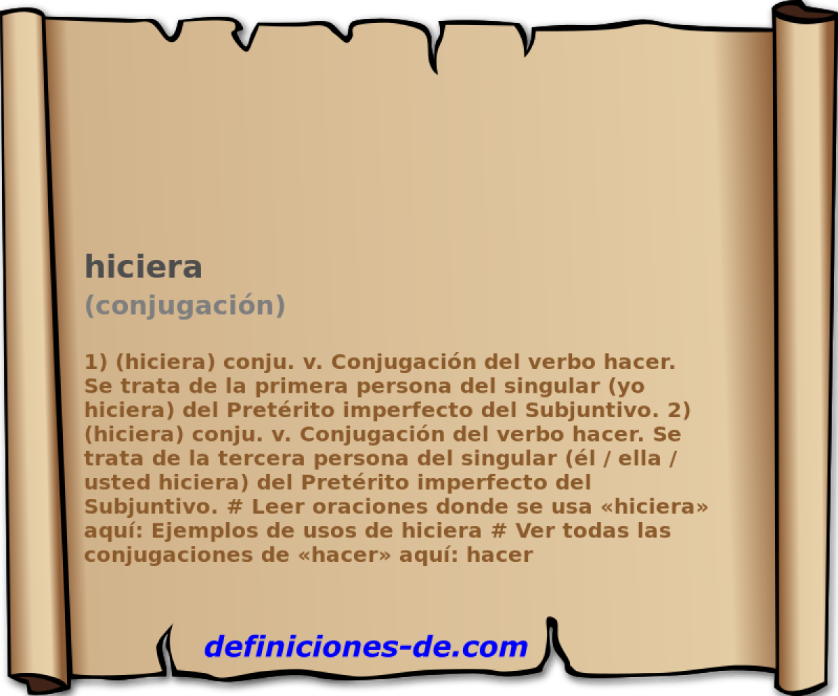 hiciera (conjugacin)