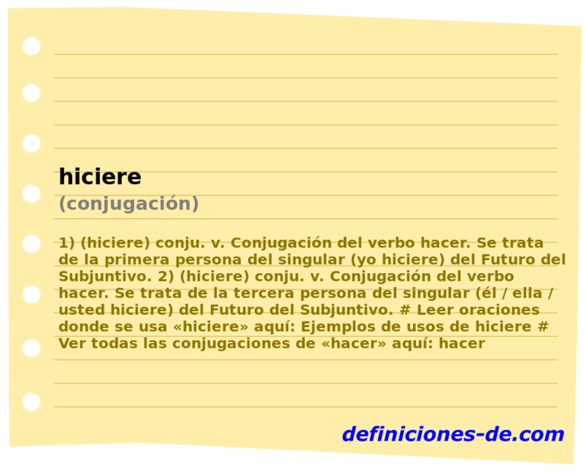 hiciere (conjugacin)