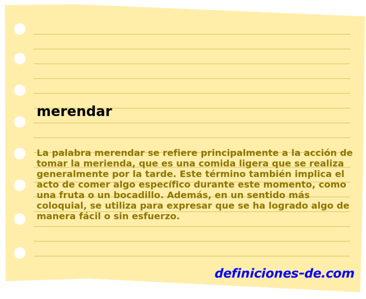 Qué significa merendar? Q significa altaneria
