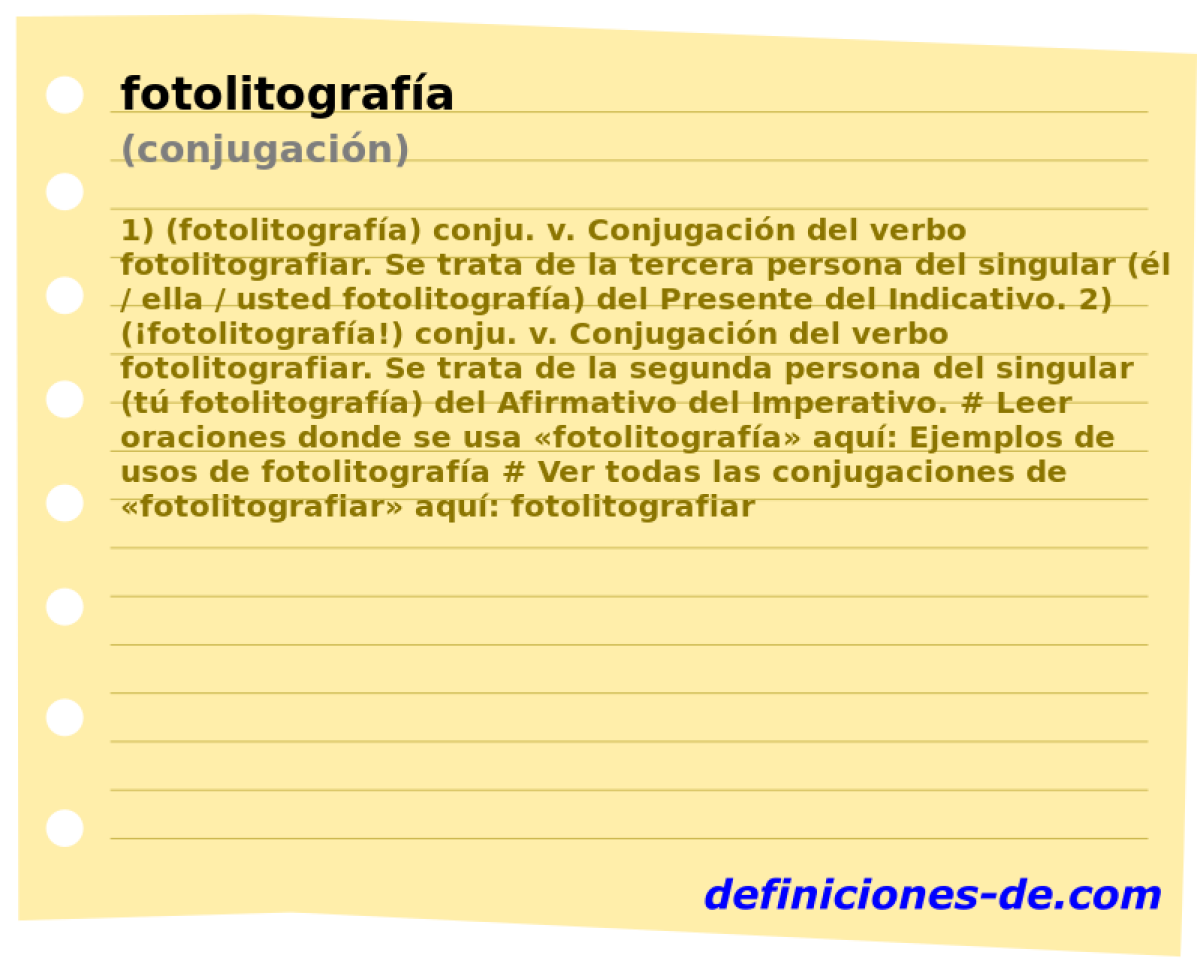 fotolitografa (conjugacin)