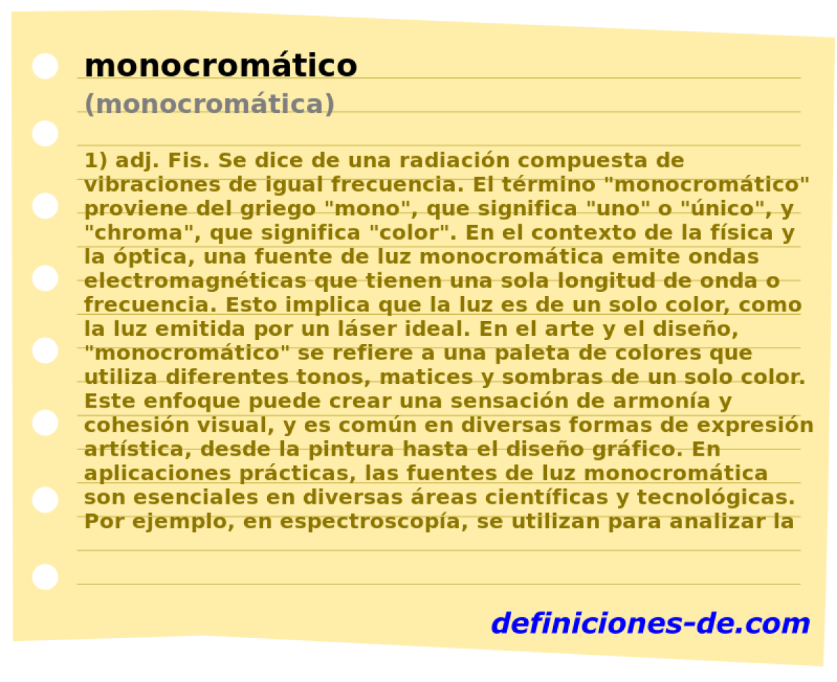 monocromtico (monocromtica)