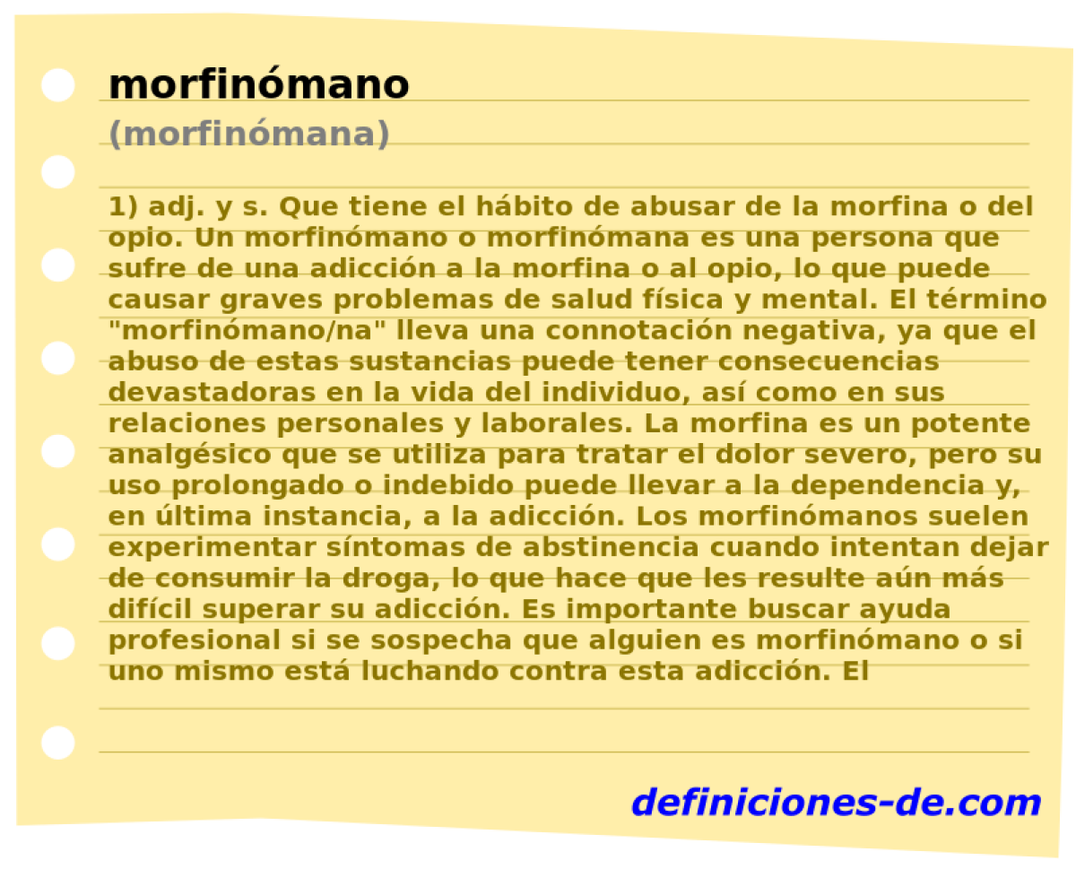 morfinmano (morfinmana)