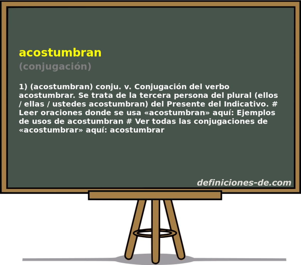 acostumbran (conjugacin)