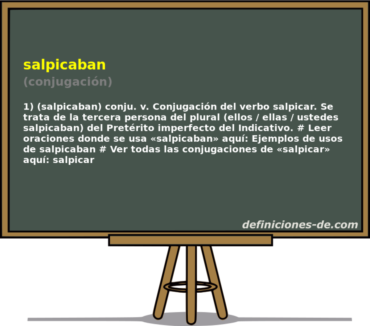 salpicaban (conjugacin)