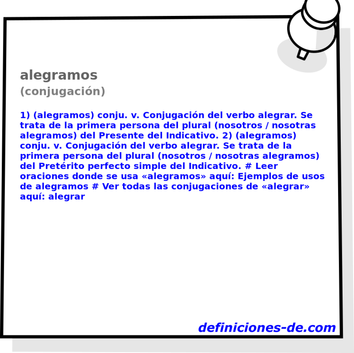 alegramos (conjugacin)