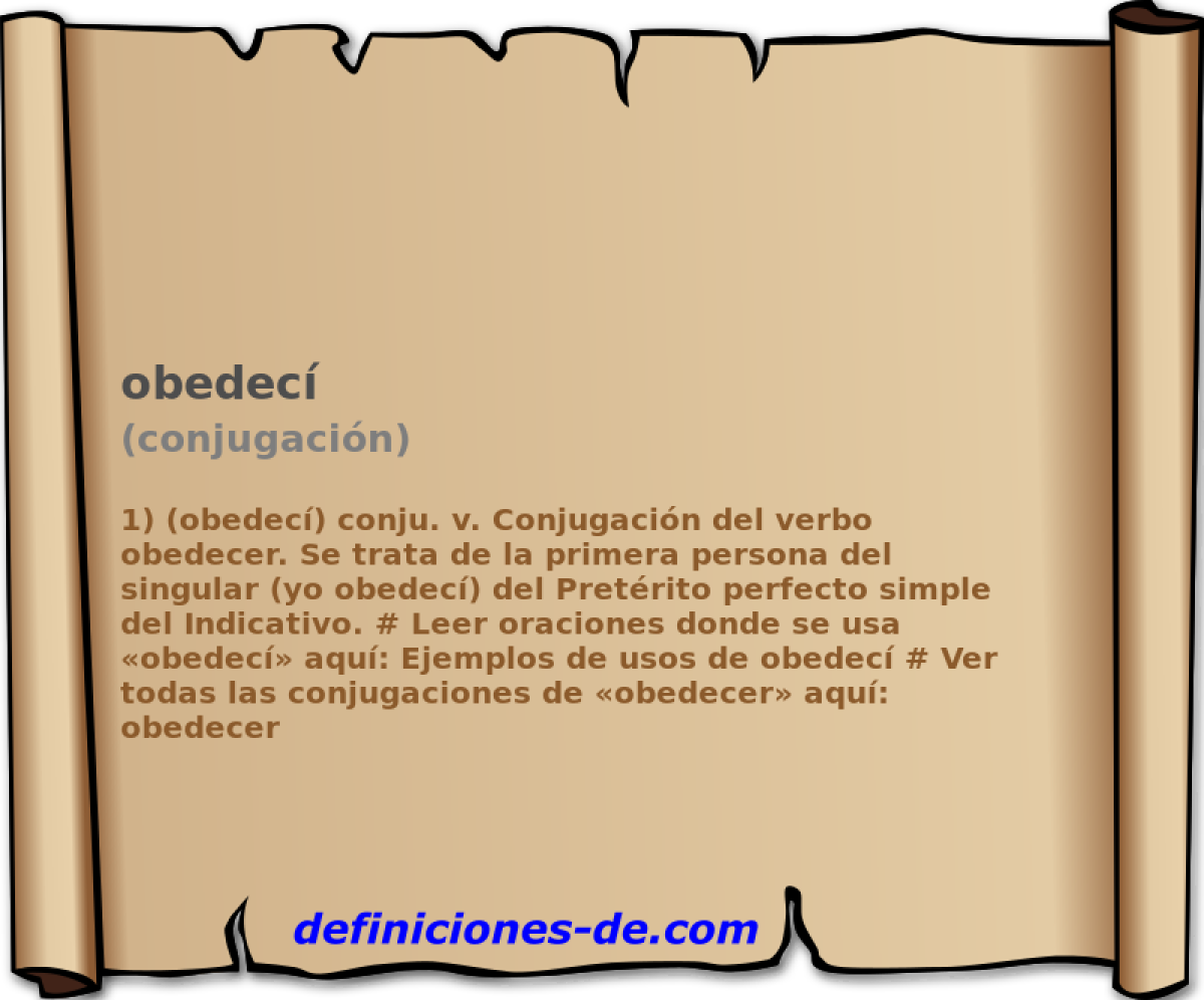 obedec (conjugacin)