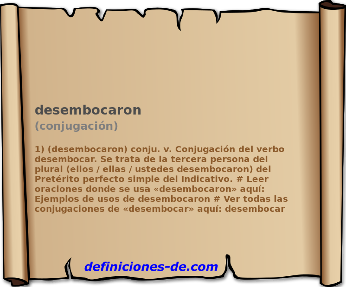 desembocaron (conjugacin)